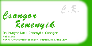 csongor remenyik business card